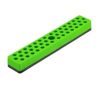 Fonowx Porta-inserti Esagonali Da 1/4" - Organizer Professionale Multifunzione con 43 Fori, Dimensioni 18×3,1 Cm, per Punte Da Trapano E Cacciavite, Verde
