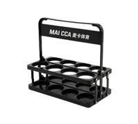 Fonowx Portabevande Portatile Supporto Bevande Vassoio Porta Bicchieri Portabottiglie Portacalzoni con Circolari per Stabilità Contro Perdite, Array, Nero