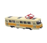Fonowx Pull Back Bus Autobus a Retrocarica Modellino in Lega per Bambini Suoni Luci Attrattivo Adatto per Decorare Collezionare Regalare, Giallo