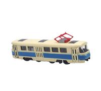 Fonowx Pull Back Bus Autobus a Retrocarica Modellino in Lega per Bambini Suoni Luci Attrattivo Adatto per Decorare Collezionare Regalare, Blu