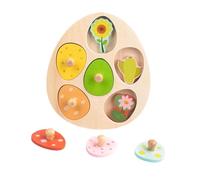 Fonowx Puzzle in Legno per Bambini Gioco a Incastro Tavoletta con Forme E attività di Apprendimento per Migliorare Le Abilità Motorie Fini Adatto per Bambin, Fiore