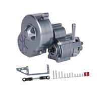 Fonowx RC Trasmissione Gearbox Metallo Assemblaggio Completo Modifica Hobby Scatola Professionalità Alluminio Installazione Facile Adatto per Sostituzione Au, Grigio