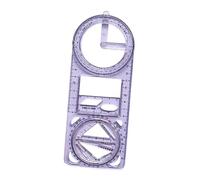 Fonowx Righello Geometrico Strumento di Misura Da Disegno Stencil per Insegnanti Modello per Architettura in PP Durevole con Vari Motivi Adatto per, Style B