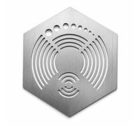 Fonowx Righello in Acciaio Inox Righello Esagonale Modello da Disegno Dima Circolare da Tracciatura con Scanalature Curve Concentriche E Fori Tondi Bordo Adatto per Progettazione Architettura