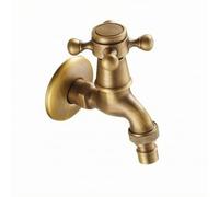 Fonowx Rubinetto a Parete con Attacco Lavatrice Resistente Corrosione Rubinetto con Apertura a Vite Pratico per Balcone, Pulizie Domestiche, Croce Corta