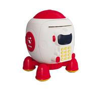 Fonowx Salvadanaio a razzo per bambini Piccolo bancomat Cassa di risparmio Salvadanaio Piccolo bancomat per bambini Ragazzi, Rosso