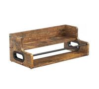Fonowx Scaffale a Gradini Rustico Mensola | Multiuso, Espositore da banco Legno, Rettangolare, Scaffaletto, per Angolo Caffè, 2-Livelli