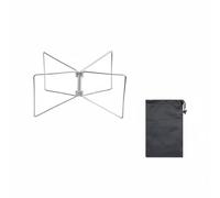Fonowx Scaffale da Esterno Pieghevole Portatile Resistente Robusto Supporto Portattrezzi Base Multifunzione in Acciaio Adatto a Campeggio Picnic Spiaggia Giardino , Argento