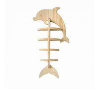 Fonowx Scaffale Espositore con Ripiani Sospeso | Rustico, Espositore da Parete in Legno, Galleggiante, per Soggiorno, Ingresso, Collezionisti,