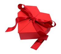 Fonowx Scatole Regalo a Forma di Cuore con Coperchio, Scatola per Fiori, Confezione Regalo per, per Compleanno, Composizioni Floreali, Festa De, Rosso