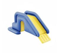 Fonowx Scivolo Gonfiabile Scivolo Interno Gioco Bambini Scivolo Casa Scivolo Padded con Guide Laterali Allungata Pompa Inclusa Materiale PVC Adatto a Gioco Domestico Cameretta, Verde Chiaro