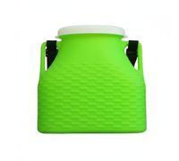 Fonowx Secchiello da Pesca Secchio Contenitore Catino Bidone con Coperchio Ventilato in Polipropilene Anti Rovesciamento con Base Quadrata E Manico, 10 Litri, Standard