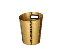 Fonowx Secchiello per Champagne Supporto in Acciaio Inox Contenitore per Ghiaccio Porta Bottiglie Stile Moderno Adatto Feste Uso Domestico, Oro, Secchiello Per Ghiaccio Martellato Obliquo