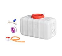 Fonowx Serbatoio per L'acqua, Secchio Orizzontale, Multiuso con Rubinetto E Tubo Flessibile, Brocca per Campeggio, Casa E Veicolo, Bianco 27.5 kg