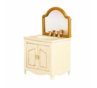 Fonowx Set da Bagno con Lavabo Compatto | Servizio da Bagno per Casa Delle Bambole, Dettagliato, Gioco di Finzione