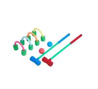 Fonowx Set Da Croquet per Bambini, Set Da Gioco per Croquet Da Interno Ed Esterno, Set Da Gioco con Palla E Cancello Da Croquet