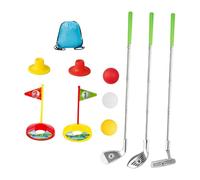 Fonowx Set da Minigolf per Bambini con Mazze, Giocattolo Educativo Multifunzionale con Custodia per Il Trasporto in Giardino E in Terrazza - Ideale per I Rag, Argento