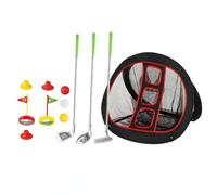 Fonowx Set da Minigolf per Bambini con Rete Pieghevole per attività in Casa, Giardino Giochi. Include 3 Mazze, 3 Palline, 2 2 Bandierine.