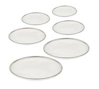 Fonowx Set di 6 Pelli per Batteria a Due Strati in Rete, Silenziose, Bianche, per Grancassa.