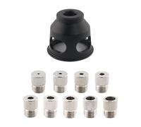 Fonowx Set di Dime per Tasselli Autocentranti, Trapano a Colonna Verticale, Utensile Portatile per Punzonatura di Fori in Legno con Boccole per Trapano, Nero