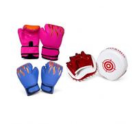Fonowx Set di Guantoni da per Bambini con Tessuto a Rete Traspirante E Imbottitura Spessa, Adatti a Bambine, Bambini E Ragazzi. Ideali per La Kickboxing