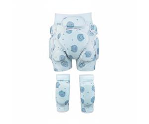 Fonowx Set di Protezioni per Bambini con Ginocchiere E Paracolpi per E Pattinaggio con Imbottitura Rinforzata E Tessuto Morbido atta a Ciclismo E Pattinaggio per Ragazze , L , size to 3