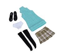 Fonowx Set di Vestiti per Bambole in 1/6: Gonna, Top E Collant in Miniatura. alla Moda, in Morbido Poliuretano, Facili da Indossare, Adatti per L'e, Style B
