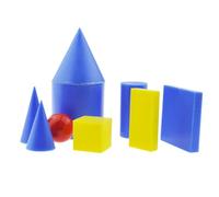 Fonowx Set Geometria Bambini Modelli Solidi Educativi Trasparenti Cono Sfera Cubo Cilindro Prisma in Polistirene per Comprensione di Geometria Solida Esercitazioni Pratiche Adatto a Homeschooling