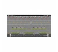 Fonowx Simulation Airport Scene Base, Tappetino per Aeroporto, 2.4 1.2m, 19 Posizioni per Aerei, Materiale Adesivo, Impermeabile E Resistente all Usura