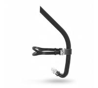 Fonowx Snorkel in Silicone Snorkel Centrale da Allenamento con Boccaglio in Silicone per Uso Sportivo E Tubo Frontale a Flusso Ampio con Fascia Testa, Nero