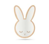 Fonowx Specchio da Parete per Bambini Specchio Bambini Specchio Murale Specchio Cameretta con Acrilico Leggero E Cornice in Legno 3.5mm Funzionale per Cura, 16-24cm, Rabbit
