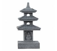 Fonowx Statua a Pagoda Stile Cinese | Resistente Alle Intemperie, Lampada a Pagoda, Durevole, Scultura in Resina, per Cortile