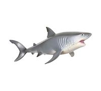 Fonowx Statuette di Squali Marini, Modelli di Creature Dipinte a Mano, Giocattolo Educativo, Oggetto da Collezione, Regalo, Bianco