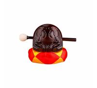 Fonowx Strumento Del Pesce di Legno Tamburo Buddhista Blocco Tempio Percussione Campana di Legno Scultura a Scaglie in Legno di Canfora Risonanza per Altare, Dark Red, 5 Inch