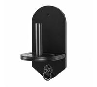Fonowx Supporto da Parete per Gessetto da Biliardo con Piastra Rettangolare Arrotondata E Dettaglio Ornamentale per Conservazione Gessetti E Piccoli Oggetti in, Nero