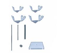 Fonowx Supporto per Bambole con Clip Regolabili, Style to 2 | trasparente di design Invisibile, Supporto per Bambole con Telaio Regolabile, Modulare, Espositore con Base Rotonda