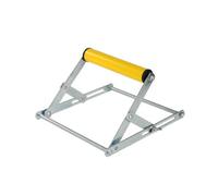 Fonowx Supporto Universale in Metallo con Rullo Superiore Scorrevole per Guida Precisa dei Mariali con Alzza Variabile da 55 a 135 Mm in Acciaio con, Giallo, 20CM
