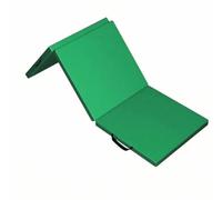 Fonowx Tappetino Fitness Pieghevole Materasso Esercizio Pilates E Workout con Imbottitura E Copertura Durevole Anti Usura, Verde, Tappetino Pieghevole A Tre Sezioni In Pelle Spessa 180 60 5cm
