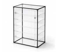 Fonowx Tastiera Custodia Espositore Vetrina Display con Struttura Robusta in Lega E Pannelli in Acrilico con Sportello Frontale a Chiusura Rapida per , 6-Tier , Standard Alloy