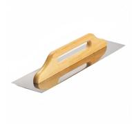 Fonowx Tile Grout Strumento Ergonomico per La Finitura di Piastrelle Trowel Dentato per Distribuzione Uniforme Resistente in Acciaio Manico Pratico in Legno, 48CM, Senza Denti