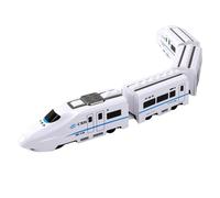 Fonowx Treno Elettrico Giocattolo con Convoglio Ad Alta velocità E Assemblaggio Libero Veicolo Interattivo Educativo per Bambini Adatto a Regalo Decorazione, 4 carrozze