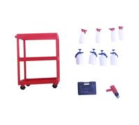 Fonowx Trolley Modello Mobile Porta Attrezzi Miniatura Scultura Micro Scena Accessorio Collezione Simulata Due Ripiani per Decorazione Tavolo Garage, Style B