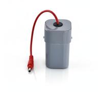 Fonowx Urinal Alimentatore Cassetta Supporto Contenitore Custodia Materiale Plastico Durevole Fornitura 6V DC Costante, Grigio, Scatola Batteria Grigia Con Spina Maschio DC