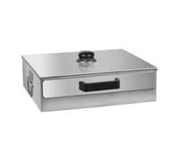 Fonowx Vaporiera Compatta per Rotoli di Riso Ravioli Al Basso Profilo Vaporiera Rettangolare in Acciaio Inossidabile Spessa, Stile B