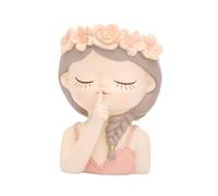 Fonowx Vaso per Piante a Forma di Testa, Grazioso Vaso per Piante, Statuetta di Ragazza, Decorativo, Fai da Te, Vaso per Fiori in Resina, Vaso da Tavolo per, Stile B