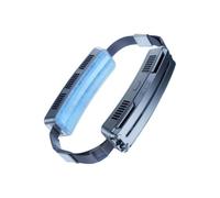 Fonowx Ventilatore da Cintura Ricaricabile Ventola Raffrescatore Personale Mini Ventilatore Indossabile Doppio Flusso d'Aria con Pannello Alloggiamento, Grigio Scuro