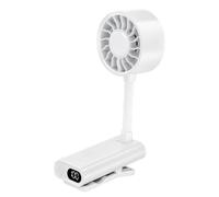 Fonowx Ventilatore da Tavolo Portatile Ventilatore con Collo Flessibile Mini Ventilatore Ventilatore USB Ventilatore a Clip con Regolazione Continua Fino a, Bianco