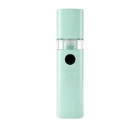Fonowx Ventilatore Portatile Pieghevole Mini Ventaglio Ricaricabile con Illuminazione E Copertura Trasparente Testa Pieghevole per Uso Angolato E Finestra, Verde Chiaro