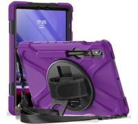 FONREST Custodia a tracolla robusta per Samsung-Galaxy-Tab-S10-Lite 2025 da 10,9 pollici 2025 con supporto per penna S, cavalletto girevole, tracolla, resistente agli urti SM-X400/X406B (viola)