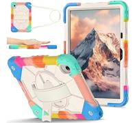 FONREST Custodia robusta per Lenovo Tab M11/idea Tab 11''/Xiaoxin Pad 11 2025 con cavalletto girevole Impugnatura a mano Custodia rigida antiurto con tracolla TB-330FU/336FU/335FC (Neon)